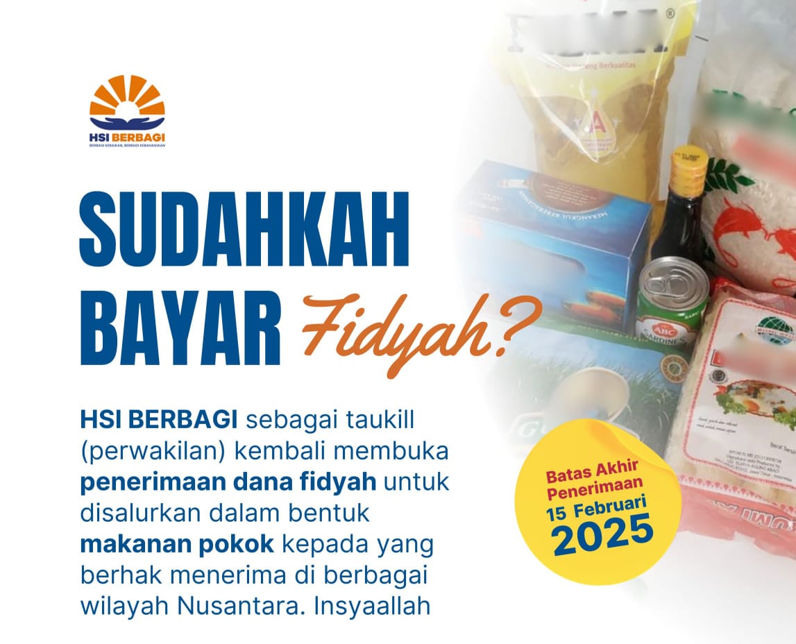 Salurkan Fidyah, Bahagiakan Tetanggamu!